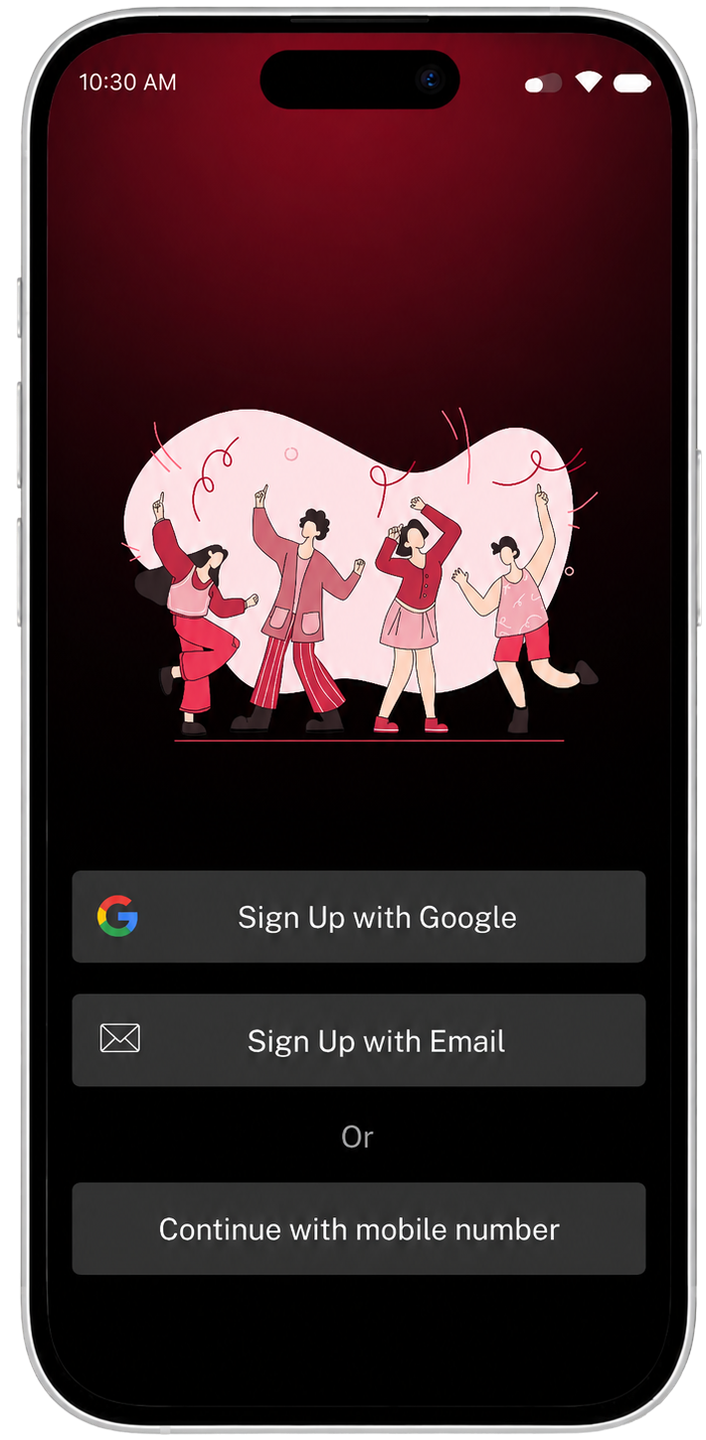 Eswap onboarding — sign in options