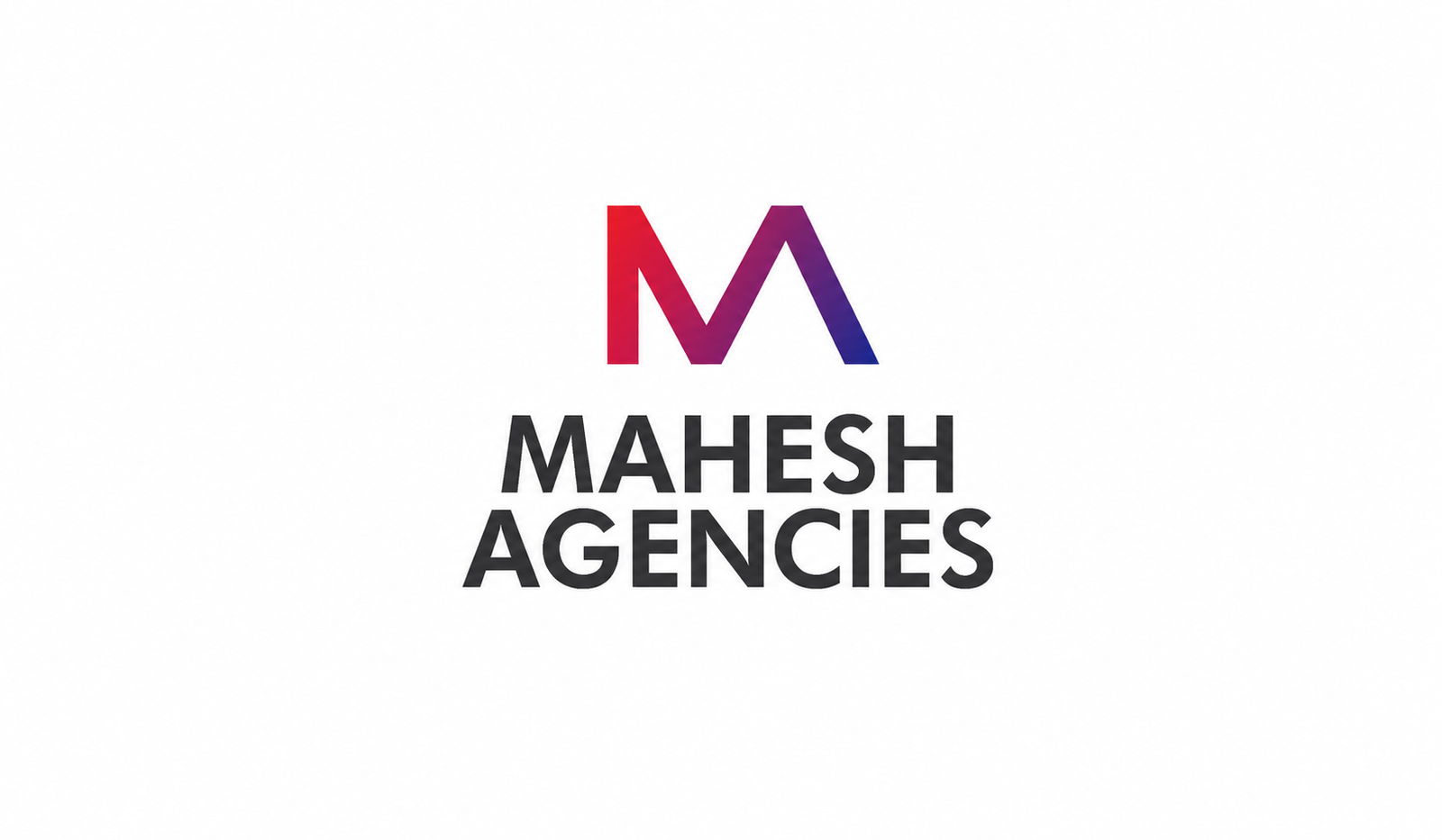 Mahesh Agencies logo — gradient M monogram and wordmark